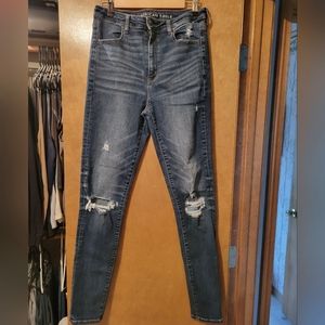 American Eagle Jeans Sz 10 X-Long Super Stretch